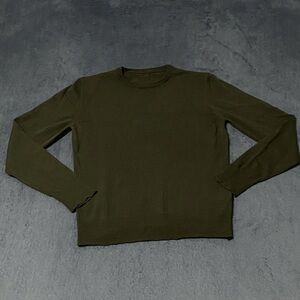 Bottega Veneta Wool Sweater Womens 42 Small Green Crewneck Minimalist Small Flaw